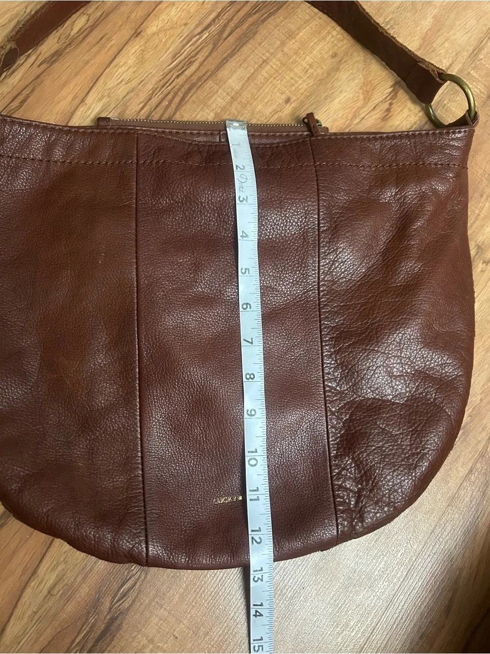 Vintage Y2K Lucky Brand Leather Hobo Shoulder Bag Purse